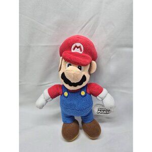 Super Mario Nintendo Mario Stuffed Character Toy Jakks  Pacific 2022 Plush 9"